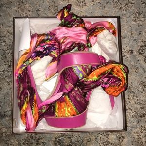 Bebe wrap around the ankle sandal